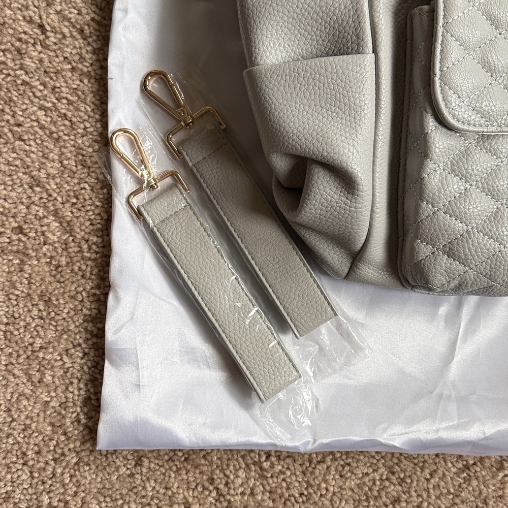 Luli Bebé Monaco Faux Leather Diaper Backpack - Picture 7 of 11